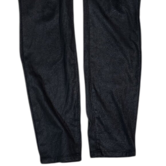 BLANKNYC Spray On Super Skinny Textured Ankle Pants Size 27 Black Rocker Biker - Picture 4 of 15